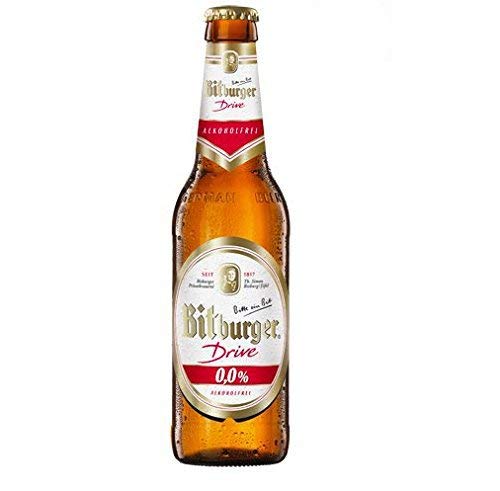 Bitburger Drive Non-Alcoholic Malt Beer, 11.2-oz (330 ml) Case Of Glass Bottles