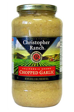 Christopher Ranch CHOPPED GARLIC in Olive Oil – Famous Award Winning Heriloom Garlic - 32 Oz - Beauty and Blossom