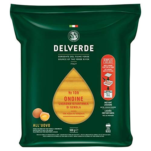 4 PACK - Delverde Artisan instant Lasagna -4 PACK-(no boil), semolina made with spring water, certified Kosher (17.6 oz) - Beauty and Blossom