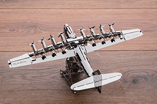 Model Airplane Kit with Tool kit- DIY Scale Model - 3D Model kit Heavenly Hercules - Moving Wind-Up Airplane Model | 3D Puzzle for Adults - Metal DIY Kit | Metal Model Collectible | DIY Construction - Beauty and Blossom
