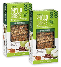 Phyllo Crisps Pastry Dough Sheets Crisp Snack Bundle - Apple Cinnamon with Kokobunch Kit by Nu Bake | 2 Pk - 2.8 oz