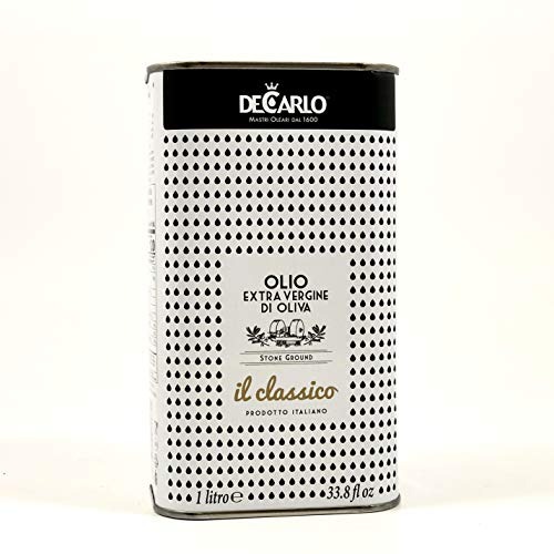 DeCarlo Classico | Extra Virgin Olive Oil | 1 Liter Tin | from Puglia, Italy - Beauty and Blossom