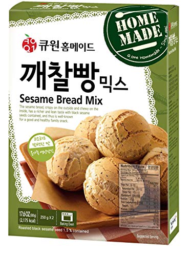 Q.one Sesame Bread Mix 2 Pack, 큐원 홈메이드 깨찰빵 믹스 호떡 믹스