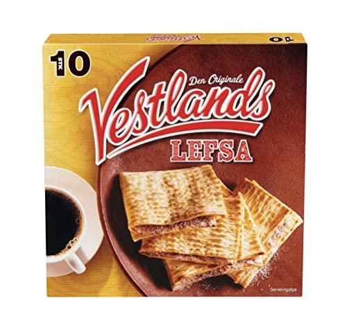 Den Originale Vestlands Lefse Norwegian Soft Flatbread - Pack of 4-350g per Box