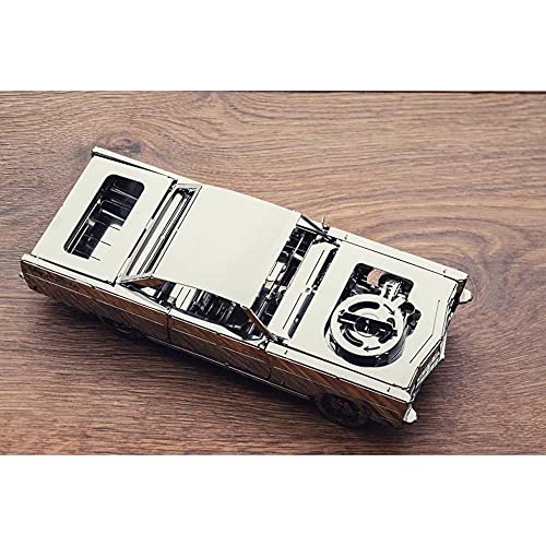 TIME FOR MACHINE Model Car Kit Royal Voyager - Moving Wind-Up Retro Car Model, 3D Puzzle for Adults - Metal DIY Kit, Beautiful Metal Model Car Collectible, DIY Construction Set of a Vintage Car