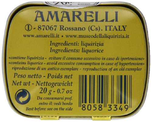 Amarelli Barone Pure Liquorice Barone Tin 20 g (Pack of 4) - Beauty and Blossom