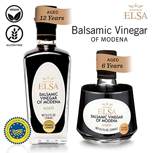 Elsa Aged Balsamic Vinegar of Modena, Aceto Balsamico Di Modena IGP, Vecchia Era, Aged Artisan Balsamic Vinegar 250ml - Beauty and Blossom