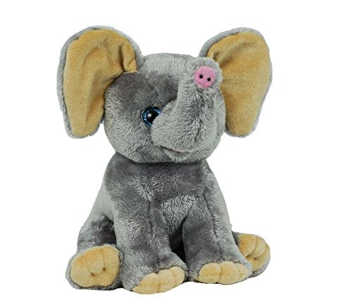 Record Your Own Plush 8 Inch Gray Elephant - Ready 2 Love in a Few Easy Steps