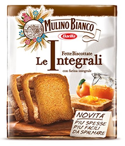 Mulino Bianco: " Le Integrali " Fette Biscottate 36 count - Rusks integrals. Italian Toast - 11.11 Oz (315g) Pack of 3