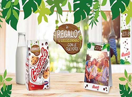 Pavesi: "Gocciole Chocolate" Biscuits with Chocolate drops , no palm oil - 17,6 Oz /500g , (Pack of 2)