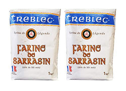 Treblec Farine de Sarrasin French Imported Buckwheat Flour (2 Pack, Total of 4.4lbs)