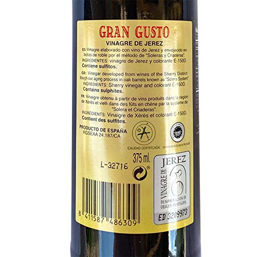 Vinagre de Jerez Gran Gusto PAEZ MORILLA (Sherry vinegar PAEZ MORILLA)