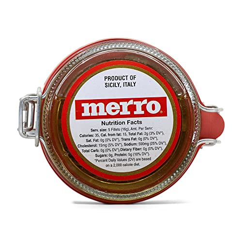 Merro Anchovy Fillets in Pure Olive Oil - 24oz