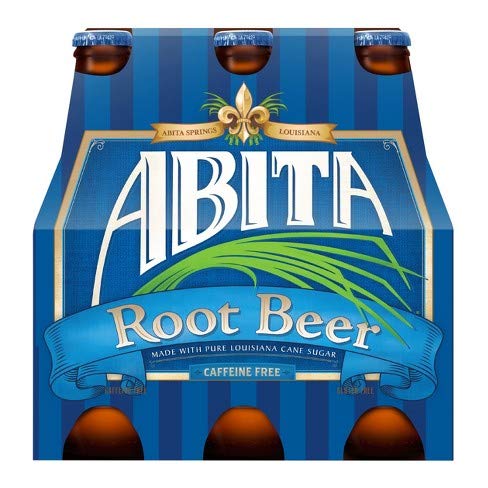 [Pack of 6] Abita "ROOT BEER OF LOUISIANA", w/ Cane Sugar, Caffeine Free, "A Cajun Brew", Glass Bottle - 12 Fl Oz