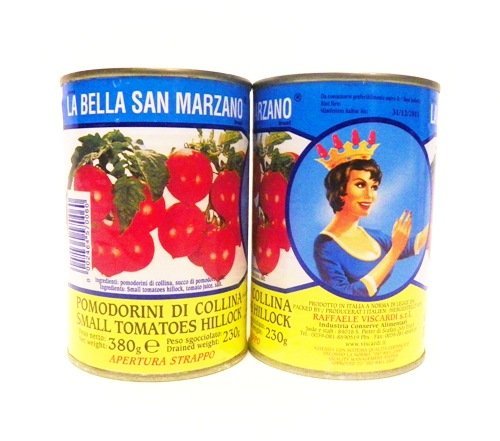 La Bella San Marzano - Italian Cherry Tomatoes (Pomodorini di Collina), (6)- 14.5 oz. Cans - Beauty and Blossom