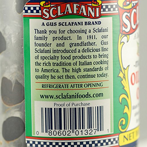 Sclafani Oil Cured Olives Italian Style 7 oz jars