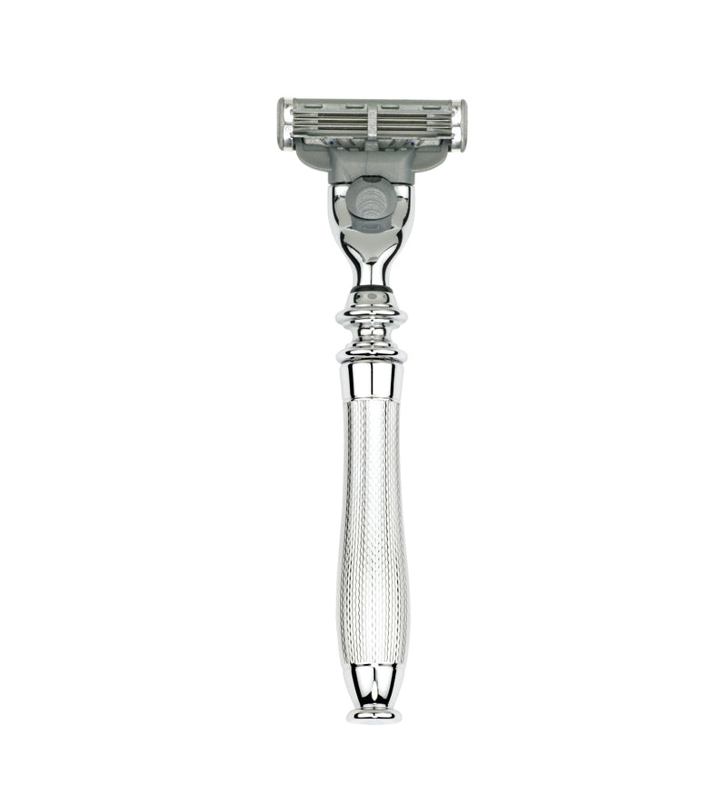 Chatsworth Chrome Plated Mach 3 Fitted Turbo Razor - Beauty and Blossom