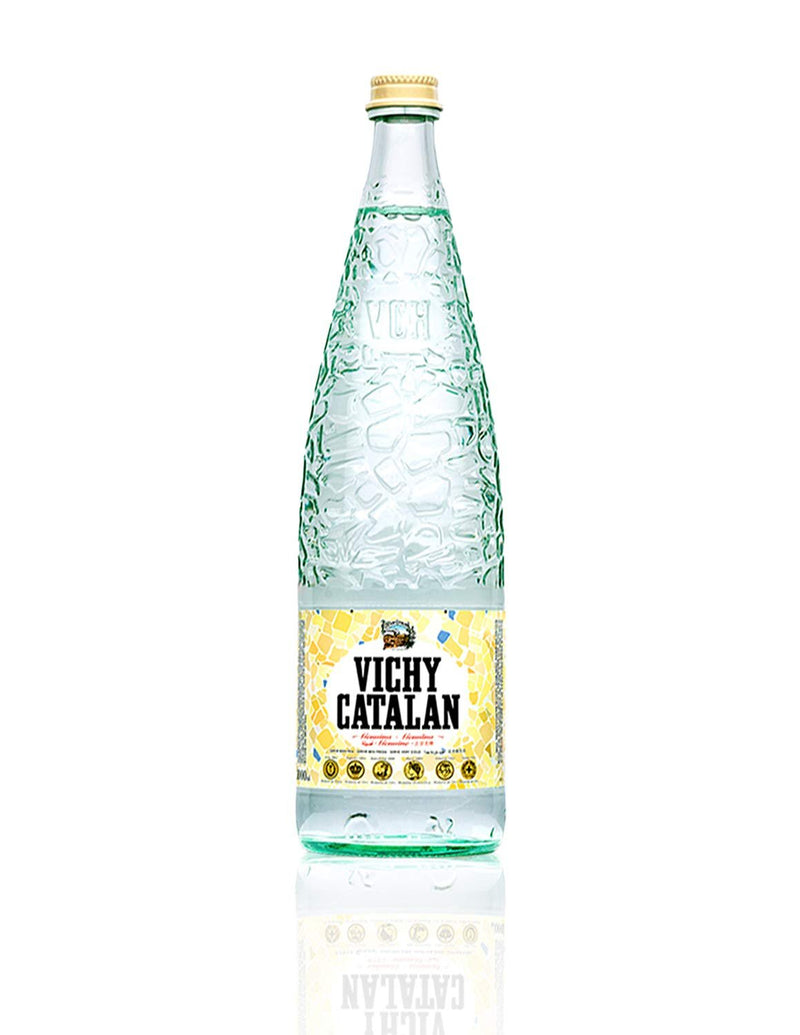 Vichy Catalan - Sparkling Mineral Water - 33.8 oz (1 Liter) (6 Glass Bottles) - Beauty and Blossom