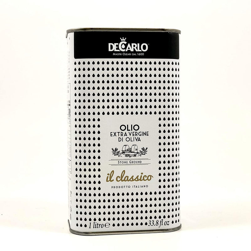 DeCarlo Classico | Extra Virgin Olive Oil | 1 Liter Tin | from Puglia, Italy - Beauty and Blossom
