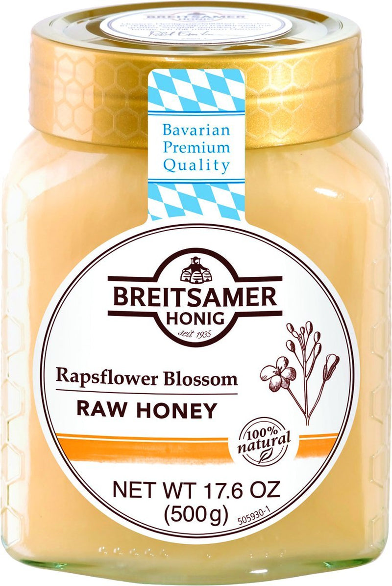 Breitsamer, Creamy Rapsflower Blossom Honey Jar, 17.6 oz - PACK OF 3 - Beauty and Blossom