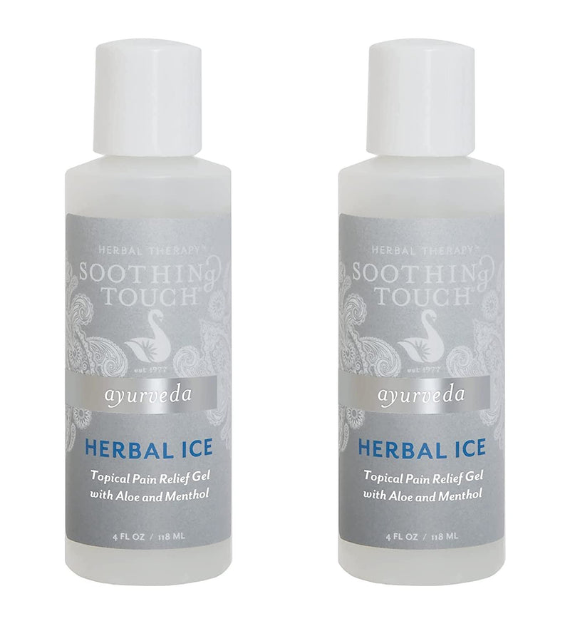 Soothing Touch Herbal Ice - Menthol - 4 oz per bottle - 2 pack - Beauty and Blossom