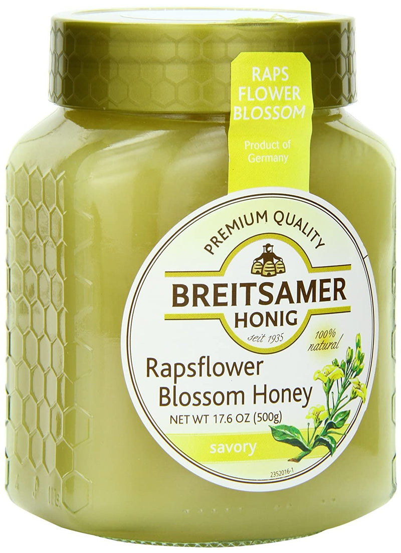 Breitsamer, Creamy Rapsflower Blossom Honey Jar, 17.6 oz - PACK OF 3 - Beauty and Blossom